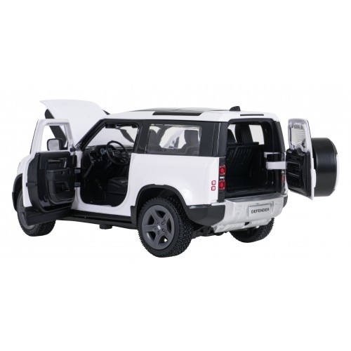 Kovové auto 1:24 Land Rover Defender 90 bílý RASTAR