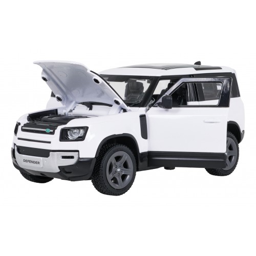 Kovové auto 1:24 Land Rover Defender 90 bílý RASTAR