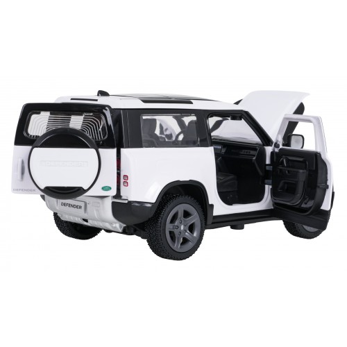 Kovové auto 1:24 Land Rover Defender 90 bílý RASTAR