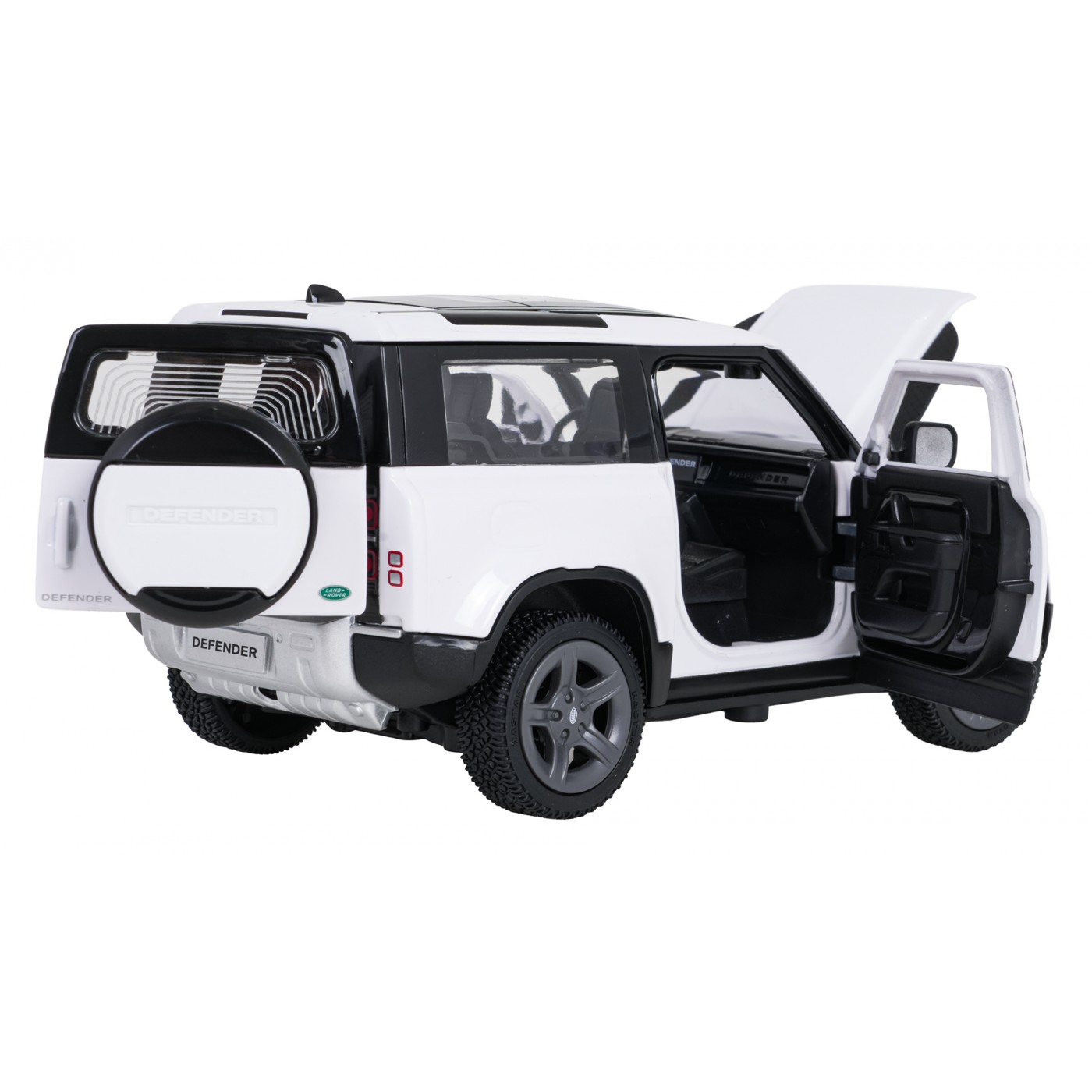 Kovové auto 1:24 Land Rover Defender 90 bílý RASTAR