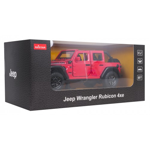 Kovové auto 1:32 Jeep Wrangler Rubicon Red RASTAR