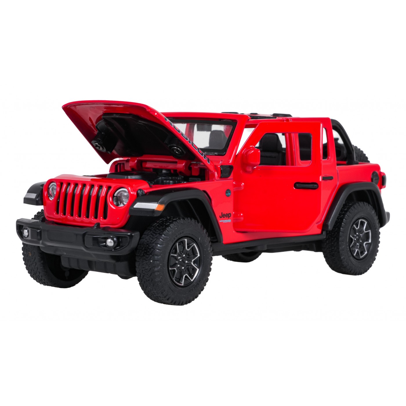 Kovové auto 1:32 Jeep Wrangler Rubicon Red RASTAR