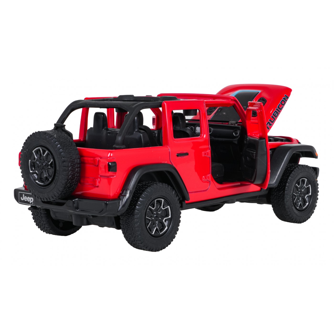 Kovové auto 1:32 Jeep Wrangler Rubicon Red RASTAR