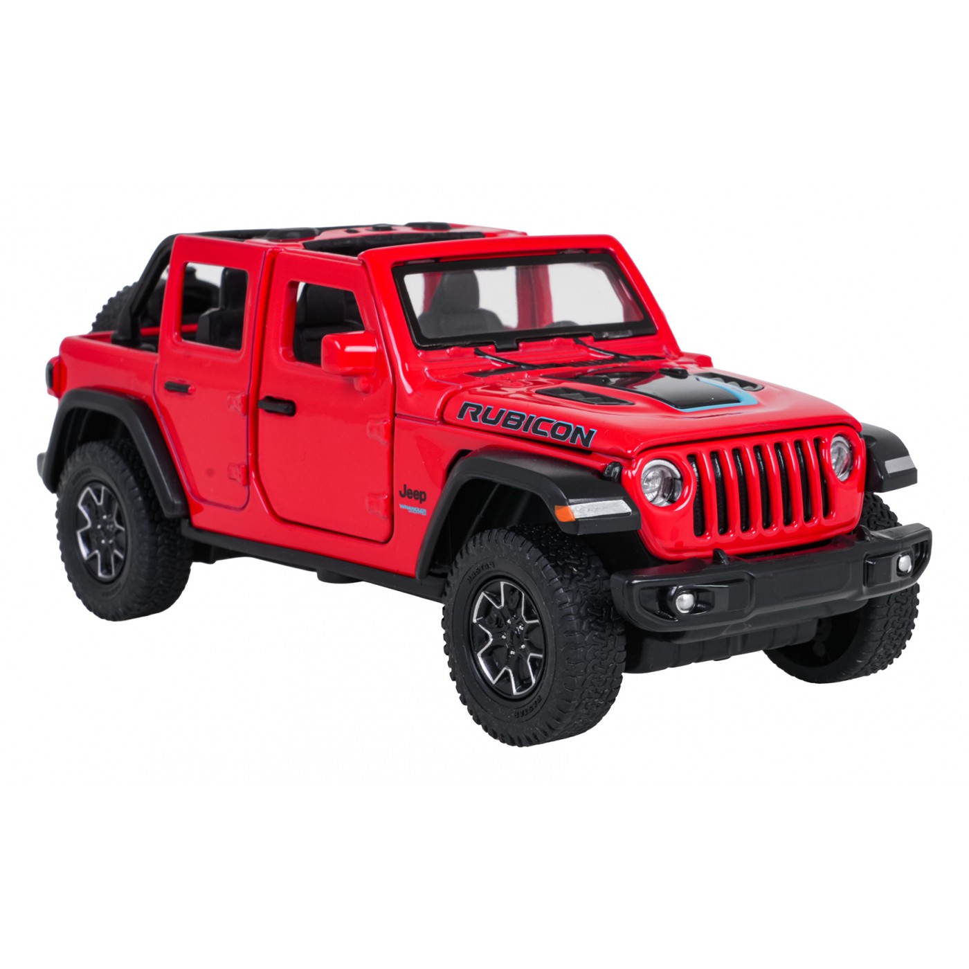 Kovové auto 1:32 Jeep Wrangler Rubicon Red RASTAR
