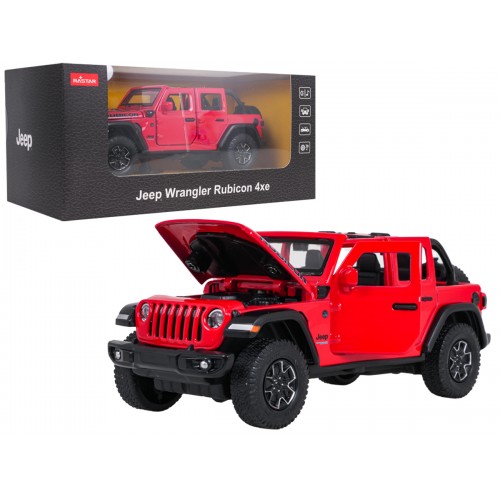 Kovové auto 1:32 Jeep Wrangler Rubicon Red RASTAR