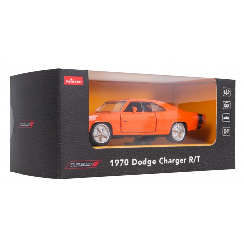 Kovové auto 1:36 1970 Dodge Charger R/T oranžové RASTAR