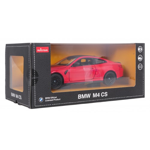 Kovové auto 1:24 BMW M4 CS červené RASTAR