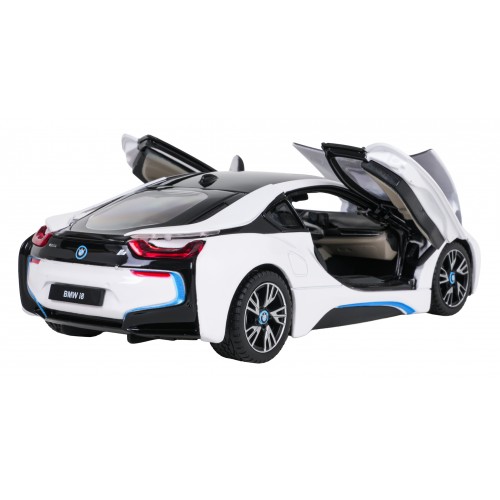 Kovové auto 1:24 BMW i8 bílé barvy RASTAR