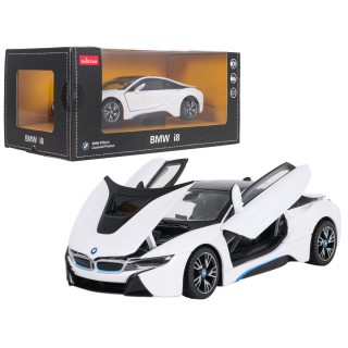 Kovové auto 1:24 BMW i8 bílé barvy RASTAR
