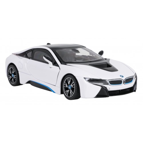 Kovové auto 1:24 BMW i8 bílé barvy RASTAR