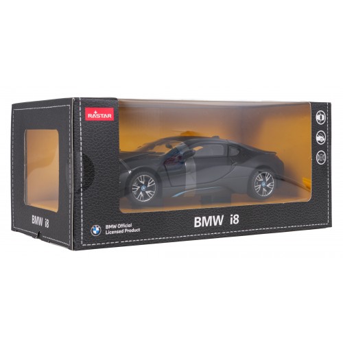 Kovové auto 1:24 BMW i8 černé RASTAR