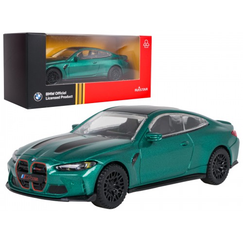 Kovové auto 1:43 BMW M4 CS zelené RASTAR