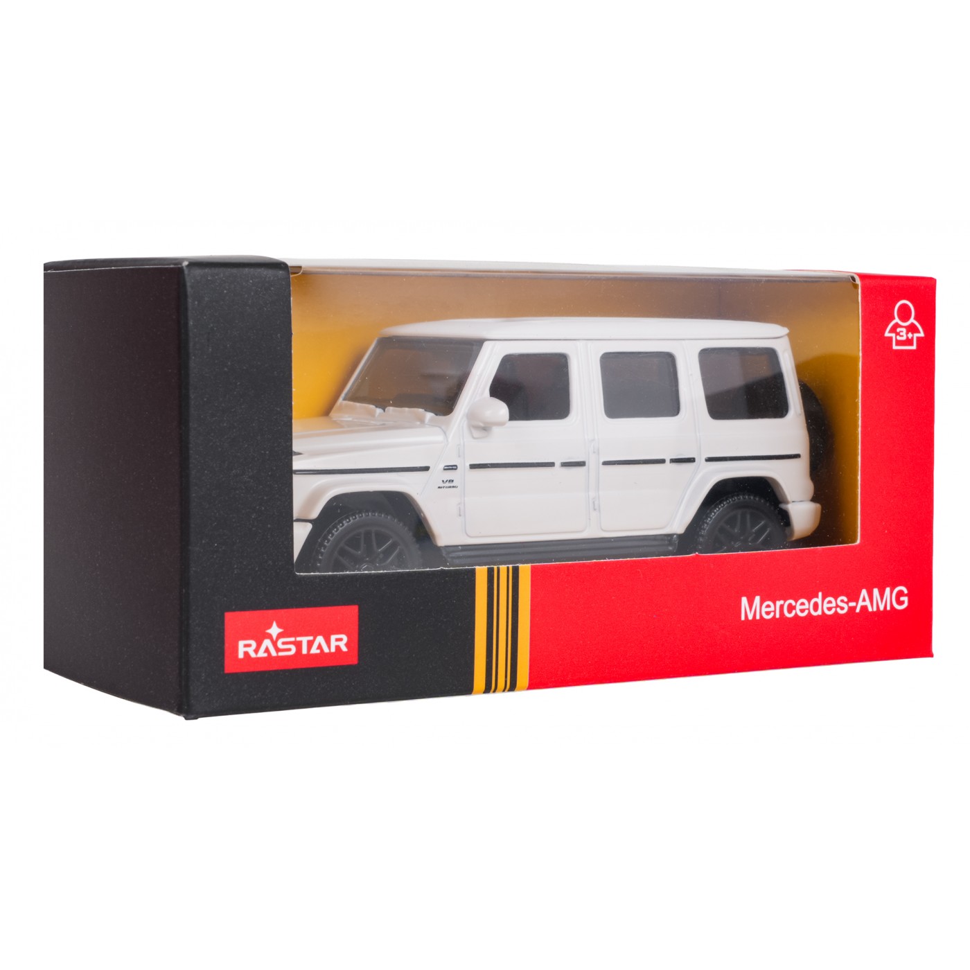 Kovové auto 1:43 Mercedes AMG G63 bílé barvy RASTAR