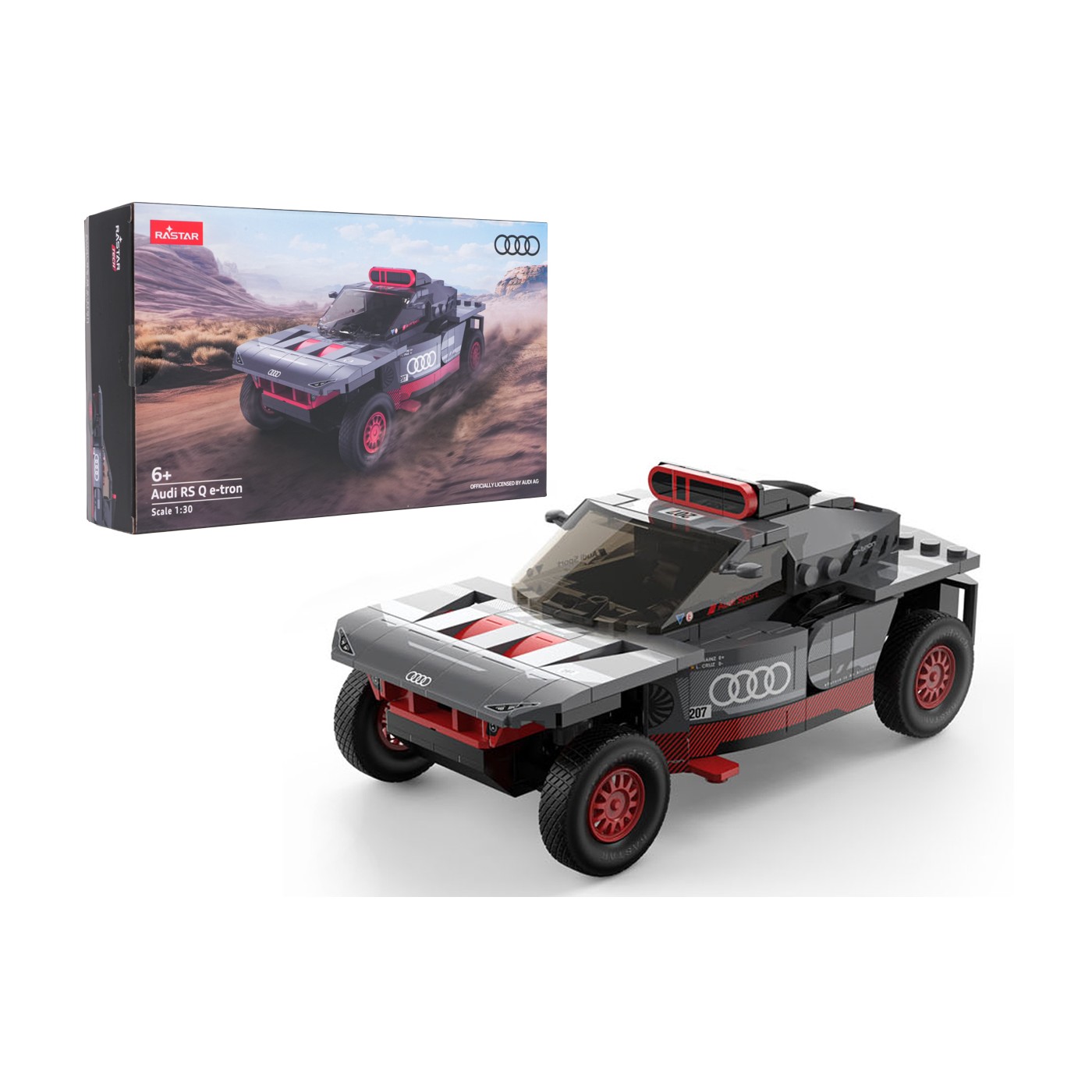 Autodíly 1:30 Audi RS Q e-tron šedé barvy RASTAR