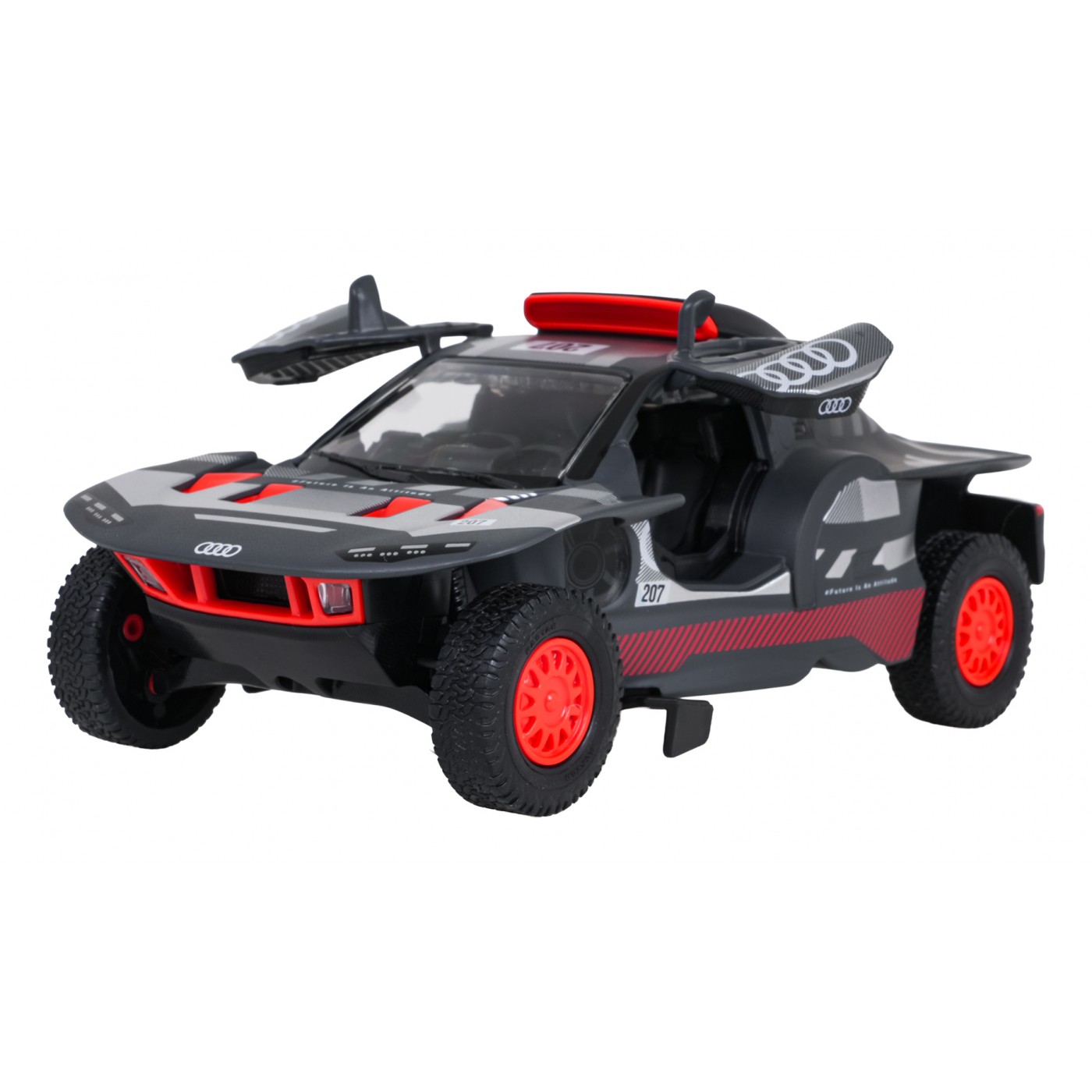 Kovové auto 1:24 AUDI RS Q e-tron šedé RASTAR