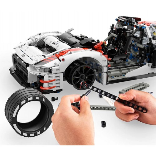 Autodíly 1:8 Audi R8 LMS GT3 bílé RASTAR