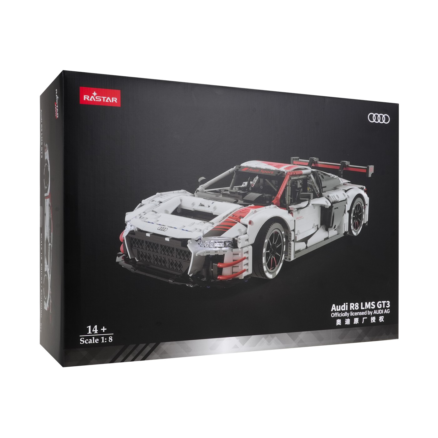 Autodíly 1:8 Audi R8 LMS GT3 bílé RASTAR