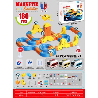 Magnetická barevná železnice 180el.