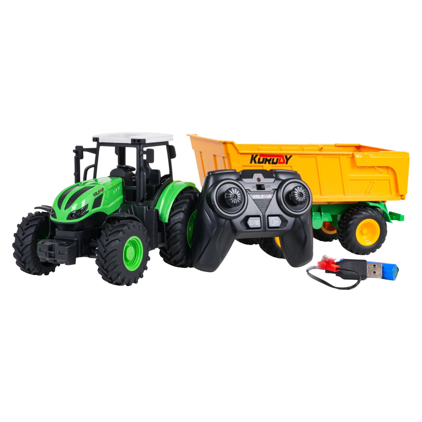 Tahač s otevíratelným žlutým návěsem R/C 1:24