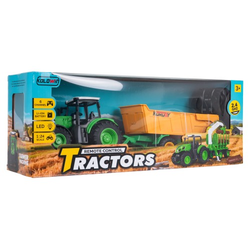 Tahač s otevíratelným žlutým návěsem R/C 1:24