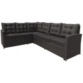Sada zahradního nábytku 4v1 Brazen Techorattan Corner Table 2 Pouffes 15 polštářů