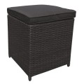 Sada zahradního nábytku 4v1 Brazen Techorattan Corner Table 2 Pouffes 15 polštářů