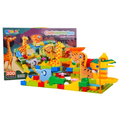Kuličková dráha Jungle bricks 200el.