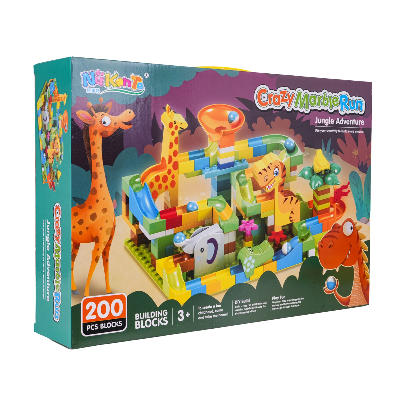 Kuličková dráha Jungle bricks 200el.