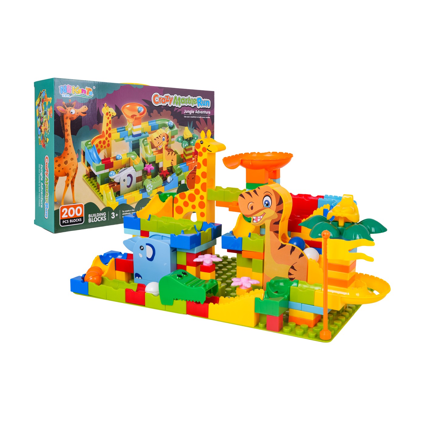 Kuličková dráha Jungle bricks 200el.
