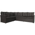 Sada zahradního nábytku 4v1 Brazen Techorattan Corner Table 2 Pouffes 15 polštářů