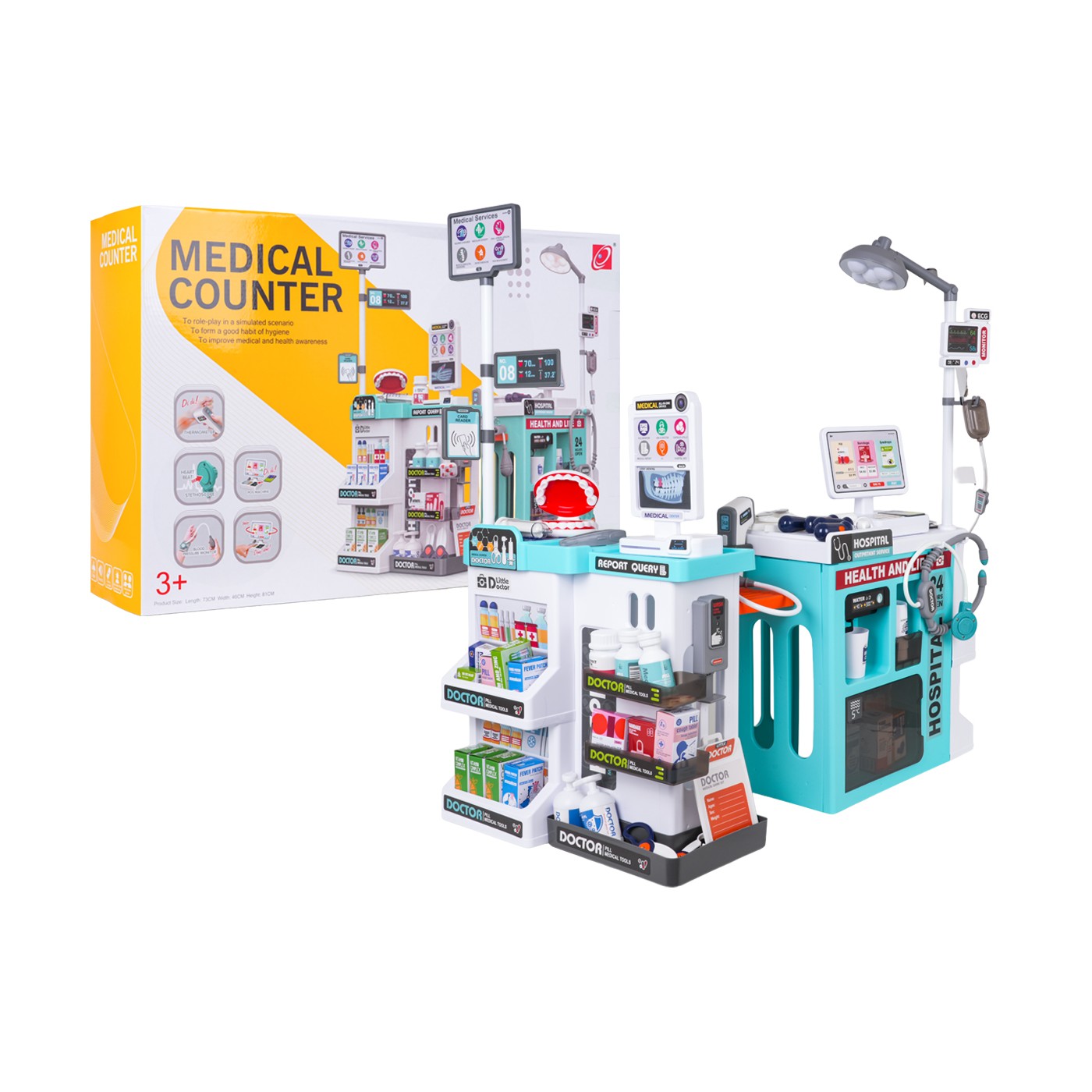 Sada MEGA Little Doctor Set Blue 77el.