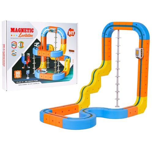 Magnetická barevná železnice 90el.
