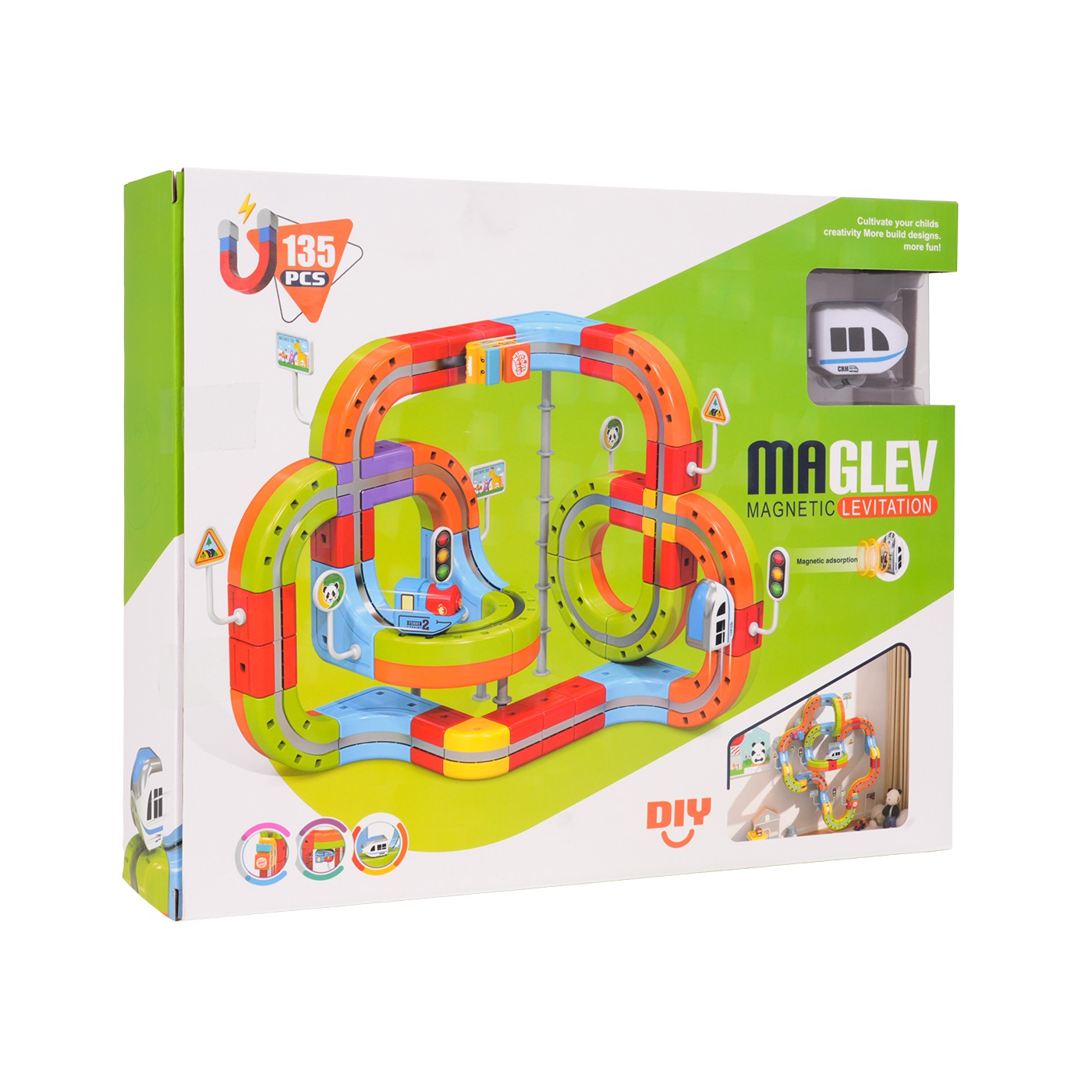 Magnetické barevné železnice 135el.