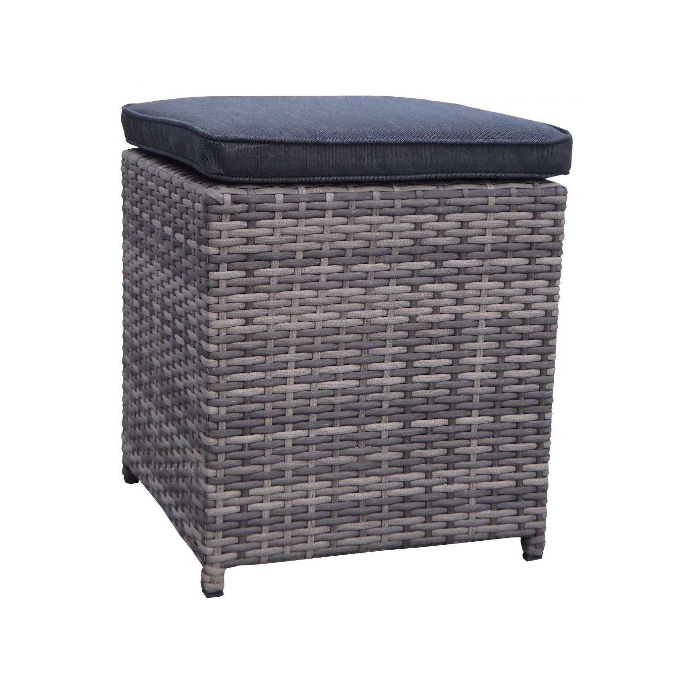 Sada zahradního nábytku 4v1 Techorattan Grey Corner Table 2 Pouffes 15 polštářů