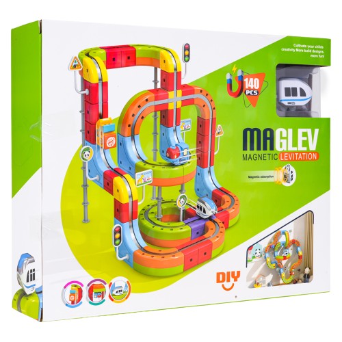 Magnetická barevná železnice 140el.