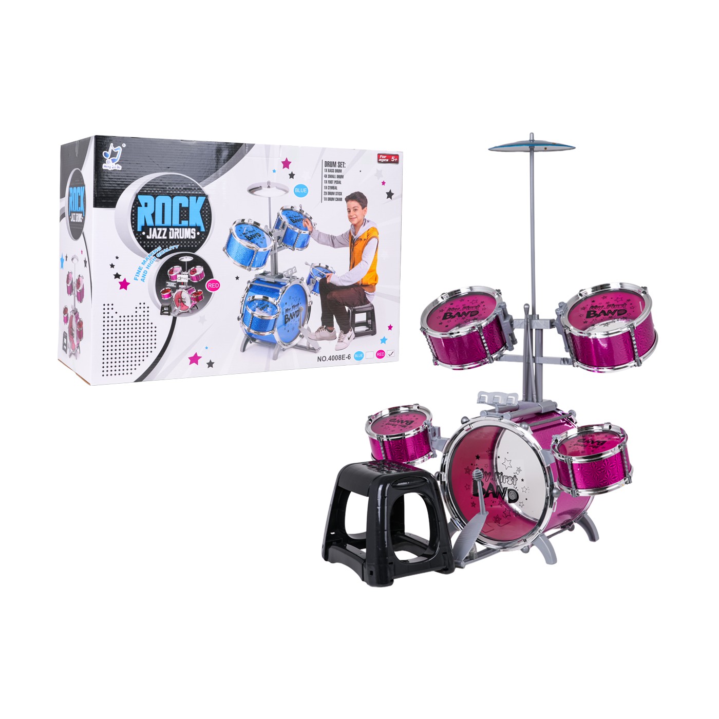 Velké bicí ROCK BAND, růžové
