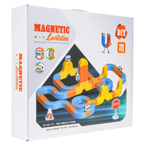 Magnetická barevná železnice 180el.