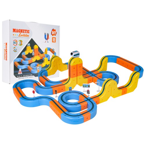 Magnetická barevná železnice 180el.