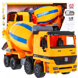 Míchačka betonu pro děti 3+ Realistický model 1:10 + Pohyblivé prvky + Rotující hruška
