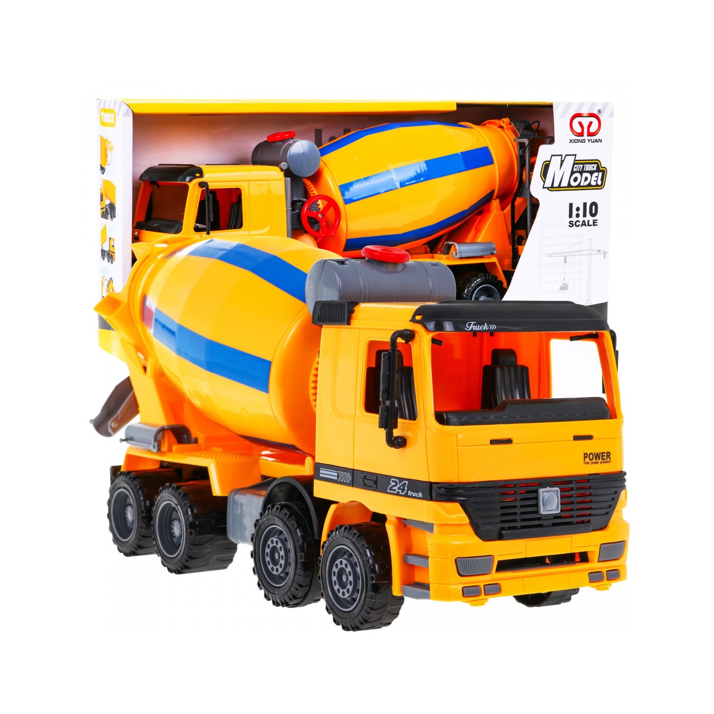 Míchačka betonu pro děti 3+ Realistický model 1:10 + Pohyblivé prvky + Rotující hruška