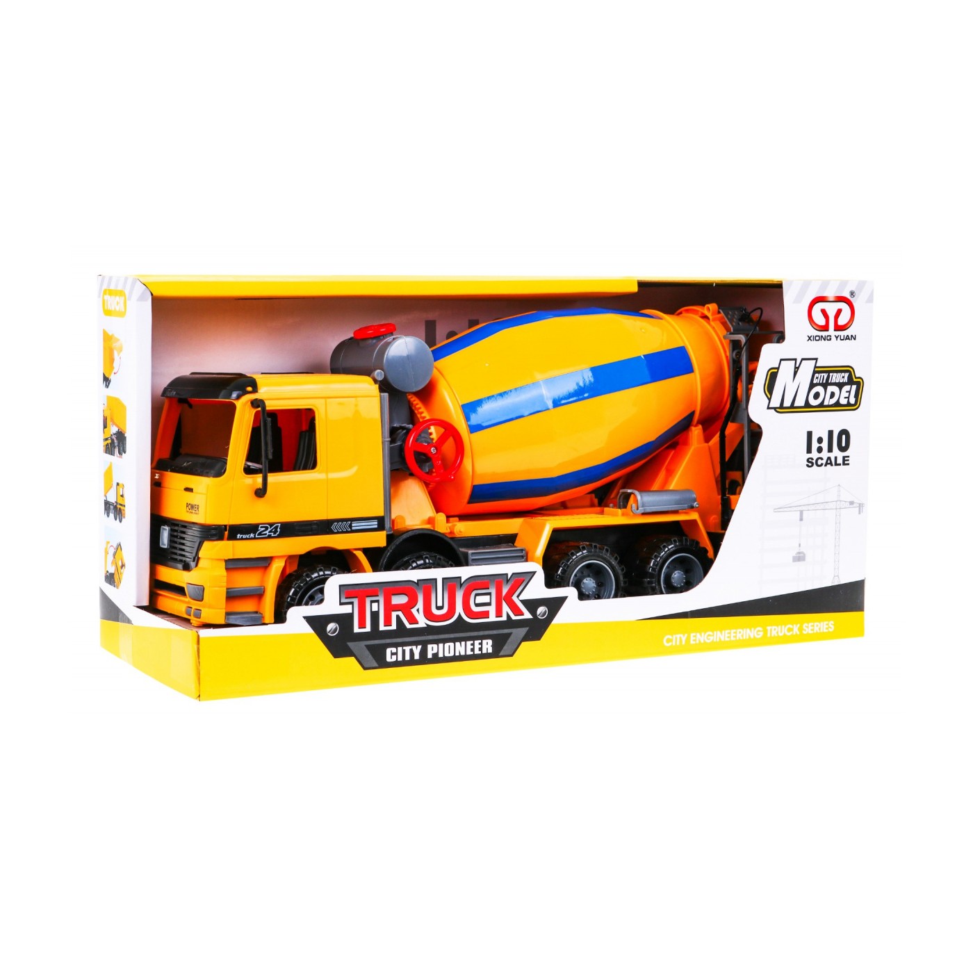 Míchačka betonu pro děti 3+ Realistický model 1:10 + Pohyblivé prvky + Rotující hruška