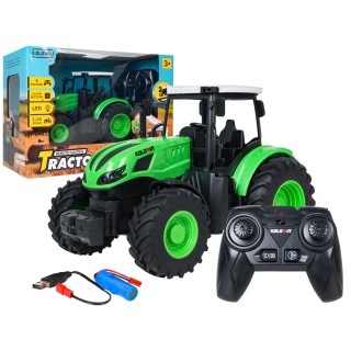 Zelený traktor 1:24 s dálkovým ovládáním