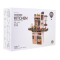 Stylová dětská kuchyňská 3+ vodovodní baterie + interaktivní hořák s párou + audio panel 65 el.