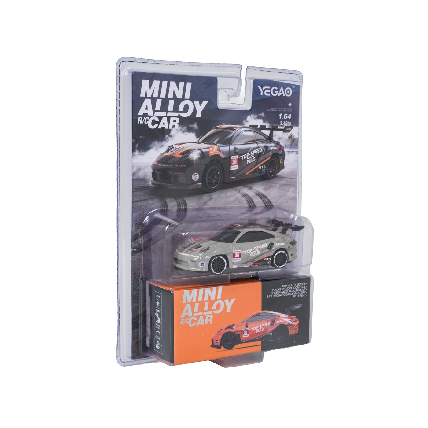 Autíčko 1:64 R/C TOP SPEED na driftování, šedé