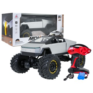 Auto R/C ROCK CRAWLER TRUCK stříbrné 1:8