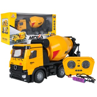 Stavební vozidla Žlutá míchačka na beton R/C