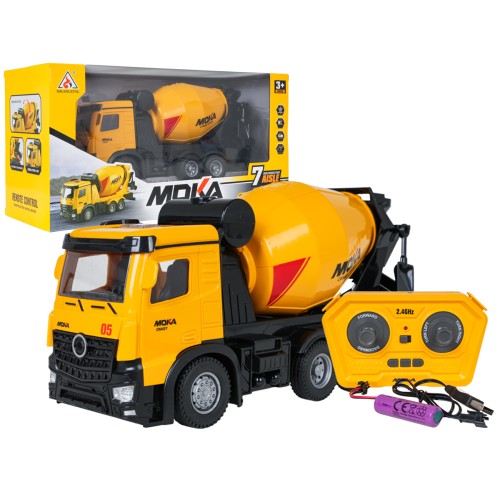 Stavební vozidla Žlutá míchačka na beton R/C