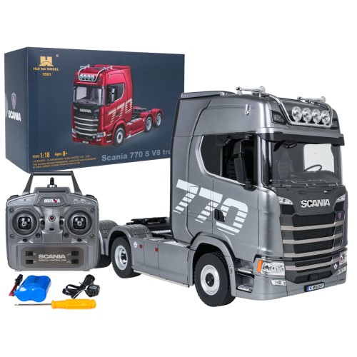 SCANIA 770S R/C truck 1:18 šedá