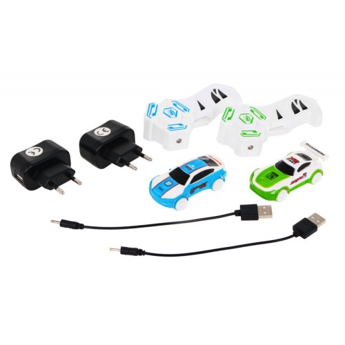 Závodní dráha svítící ve tmě pro děti 3+ Petle 360 + 2 led auta + 2 dálkové ovladače