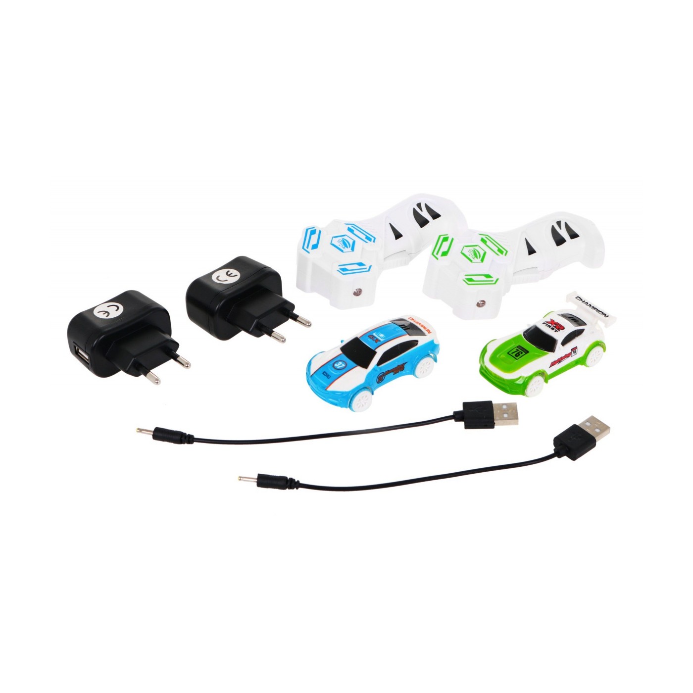 Závodní dráha svítící ve tmě pro děti 3+ Petle 360 + 2 led auta + 2 dálkové ovladače